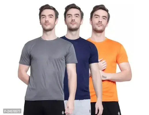 Reliable Polyester Tees For Men Pack Of 3