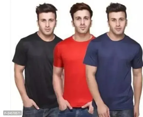 Reliable Polyester Tees For Men Pack Of 3-thumb0