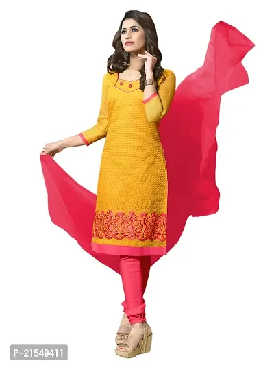 Multicolor Chanderi Cotton Indian Churidar Ladies Dress Materials