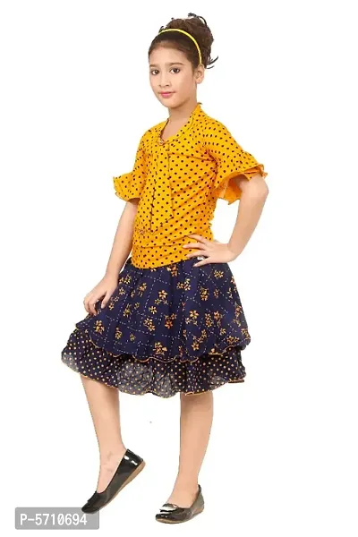 Trendy Rayon Printed Top with Skirt for Women-thumb2