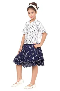 Trendy Rayon Printed Top with Skirt for Girls-thumb1
