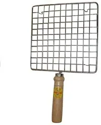 Pitambara- Jali Roti Roast Grill Papad Roaster Chapati Toast Grill Wooden Handle paneer tandoor net-thumb1