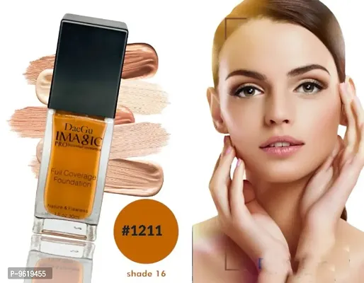 Daegu Imagic Professional Full Coverage Foundation for Dark skin color Foundation  (Almond, 40 ml)-thumb0