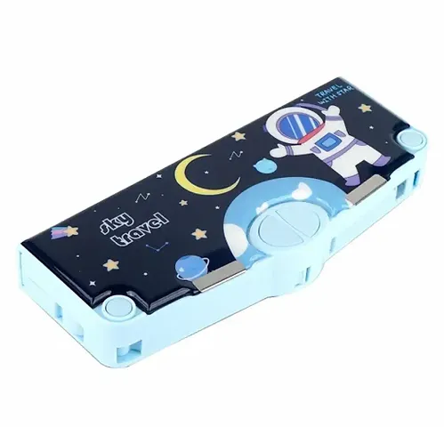 NSH Space Pencil Box Multifunctional Pencil Box for Kids, Space Pencil Box Boys, Kids Pencil Box for Boys  Girls Magnetic Pencil Box Pop up Pencil Box, Space Theme Return Gifts for Kids
