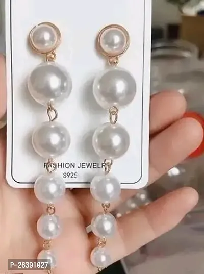 Twinkling White Alloy Drop Earrings Earrings For Women-thumb0