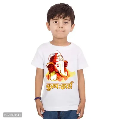 Elegant Cotton Printed Round Neck T-Shirts For Boys-thumb0