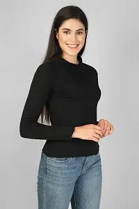 Label NYC Apparel Full Sleeve Turtle Neck Women Ribbed Casual TOP | Top for Women | Top for Girl | Women Casual Top (Pack of One)-thumb1
