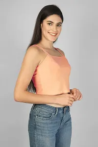 Label NYC Apparel Women's Strappy Rib Cropped TOP Top for Women | Top for Girl | Women Casual Top | Strappy Women Casual Top | Women Round Neck Strappy Top (Pack of One)-thumb1