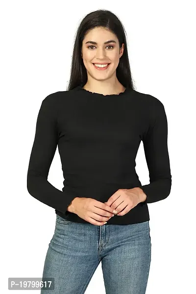 Label NYC Apparel Women's Full-Sleeve Turtleneck Casual TOP Top for Women | Top for Girl | Women Casual Top | Women Casual Top (Pack of One)-thumb0