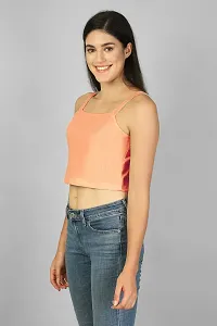 Label NYC Apparel Women's Strappy Rib Cropped TOP Top for Women | Top for Girl | Women Casual Top | Strappy Women Casual Top | Women Round Neck Strappy Top (Pack of One)-thumb2