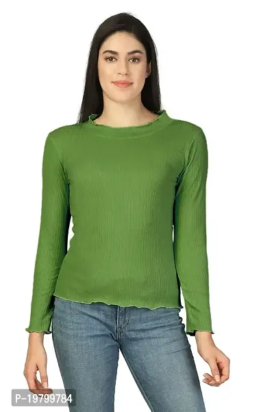 Label NYC Apparel Women's Full-Sleeve Turtleneck Casual TOP Top for Women | Top for Girl | Women Casual Top | Women Casual Top (Pack of One)