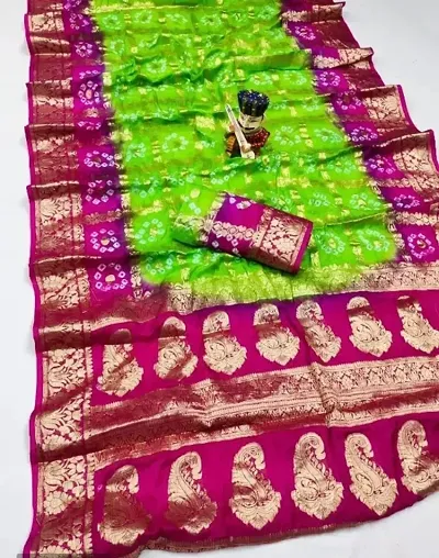 New In Art Silk Saree with Blouse piece 