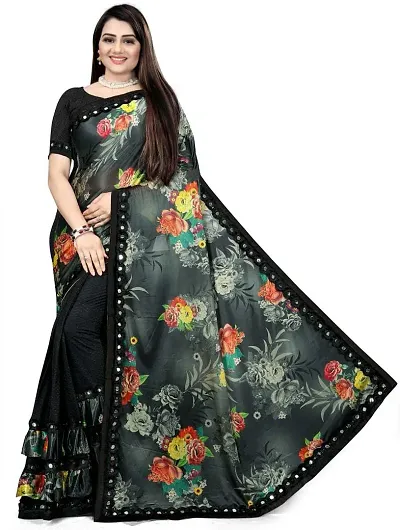 Best Selling Silk Blend Saree with Blouse piece 