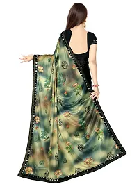 Stylish Lycra Black Saree with Blouse piece For Women-thumb2