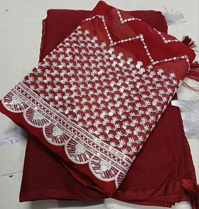 Stylish Chiffon Saree with Blouse piece For Women