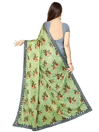 Stylish Lycra Light Green Saree with Blouse piece For Women-thumb2