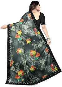 Stylish Art Silk Black Saree with Blouse piece For Women-thumb2