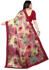 Stylish Art Silk Red Saree with Blouse piece For Women-thumb2