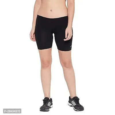 DS FASHION Cotton Spendex Plain Swimming Shorts for Women-thumb0