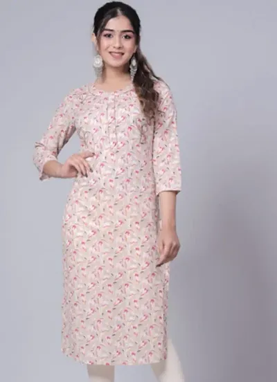 Stylish A-Line Blend Knee Length Kurta For Women