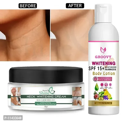 Hydration Moisturizer Body Lotion With Coffee And Shea Butter 100 Ml With Whitening Cream Pack Of 2-thumb0