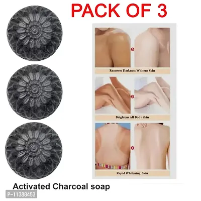 Activated Charcoal Detox Soap- 100 Grams Each, Pack Of 3-thumb0