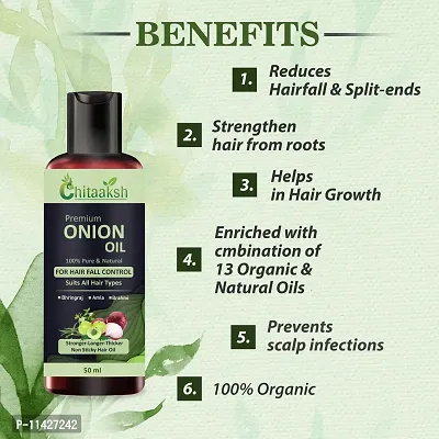 Onion Hair Oil Onion Hair Oil With Black Seed Oil Extracts - Controls Hair Fall - No Mineral Oil, Silicones And Synthetic Fragrance 50 Pack Of 2-thumb3