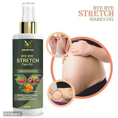 Nainital Stretch Marks Scar Removal Oil In During After Pregnancy Delivery Women, Organic Bio Oil,Anti Cellulite, Remover Scars- 100 ml-thumb0