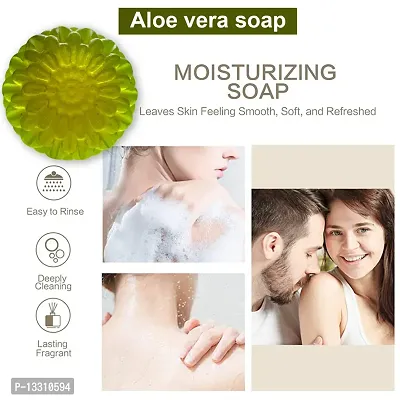 Herbal Aloe Vera Soap With Therapeutic Benefits For Acne-Prone Skin -100 Grams-thumb4