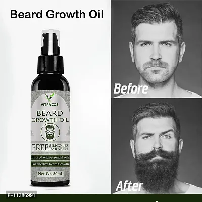 Vitracos Natural Smoothening Beard Oil -Argan And Geranium Hair Oil -50 ml-thumb0