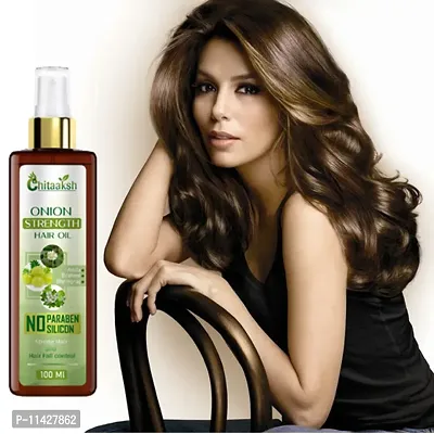 Chitaaksh Ayurvedic Onion With Black Seed Oil For Controls Hair Fall Hair Oil 100 Ml-thumb0