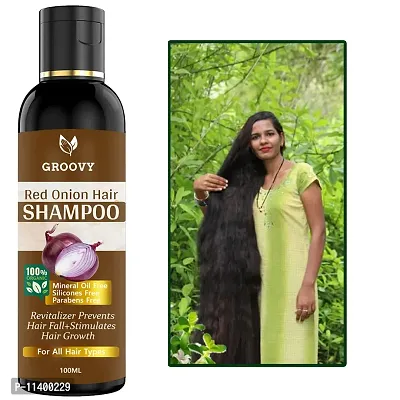 Premium Onion Methi-Fenugreek Shampoo Help For Rapid Hair Growth,Anti Hair Fall, Split Hair And Promotes Softer And Shinier Hair 100 ml-thumb0