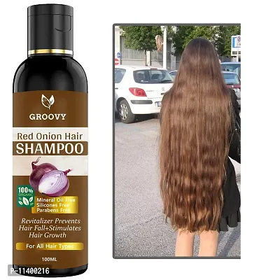 Red Onion Hair Shampoo Controls Hair Fall And Promotes Growth - Hair Oil 100 ml-thumb0