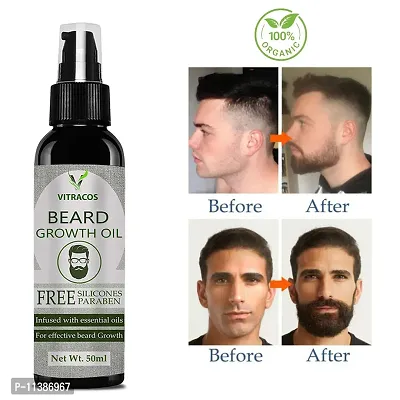 Vitracos Extra Advanced Beard Oil For Men Fast Beard Growth Oil Almond-Jojoba Hair Oil -50 ml-thumb0