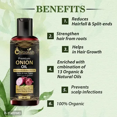 Onion Hairfall Control Herbal Hair Oil -50 Ml - Reduces Hair Loss - Paraben, Sulphate Free-50 Ml-thumb2