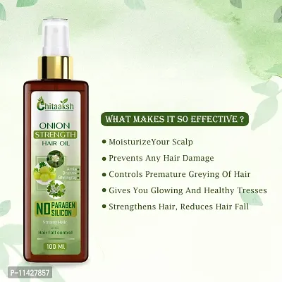 Chitaaksh Onion Black Seed - Hair Care Growth And Shine Tea Tree Oil Omega- 3 Vitamin-E Hair Oil- 100 Ml-thumb2