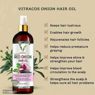 Ayurveda Onion Hair Oil For Hair Growth And Hair Fall Control With 14 Essential Oils Hair Oil -200 Ml-thumb0