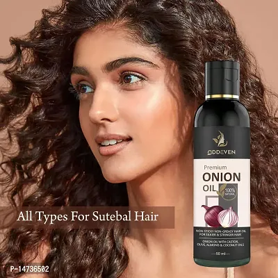 Onion Hair Oil Growth Oil Reduces hairfall Onion Extracts ONION HAIR OIL ONION HAIR OIL (50ML) (PACK OF 1) (PACK OF 1)-thumb0