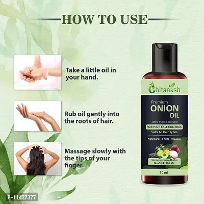 Onion Black Seed Hair Oil For Hair Growth For -Kalonji Oil Dandruff And Hairfall Control With Comb Applicator- Hair Oil -50 Ml  For Men And Women-thumb4