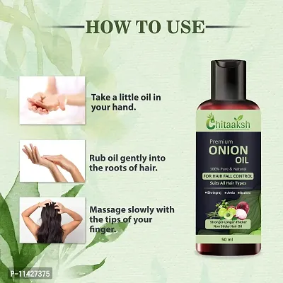 Red Organic Onion Hair Oil For Hair Fall Control -50 Ml-thumb4