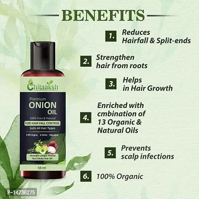 Onion  Help For Rapid Hair Growth,Anti Hair Fall,Split Hair And Promotes Softer  shinier Hair 50ML PACK OF 2-thumb3