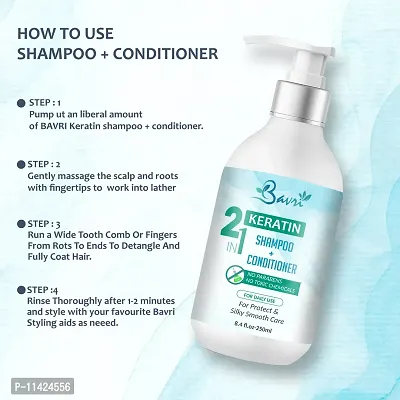 2-In-1 Keratin Shampoo And Conditioner For Protect And Silky Smooth Care -250 Ml -Pack Of 2-thumb4