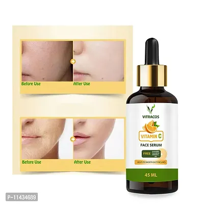 Vitracos Vitamin C Face Scrub Tan Removal Repair Damage Caused By Sun Acne And Pimples Free Skin Anti Ageing Scrub  45  ml