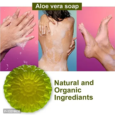 Pure Aloe Vera Soap - 100% Natural-100 Grams Each, Pack Of 3-thumb4