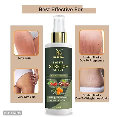 Nainital Natural Stretch Oil With Coconut, Olive And Jojoba Oils, For Scars And Stretchmarks - 100 ml-thumb0