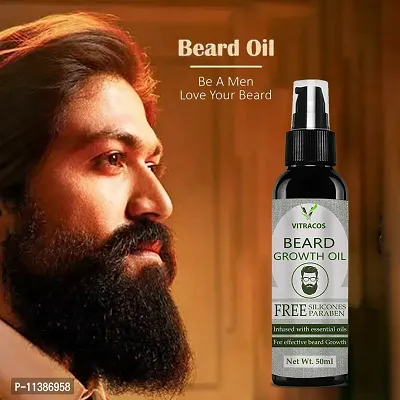 Vitracos Advanced Beard Growth Oil For Men -Sls And Parabean Free Hair Oil- 50 ml-thumb0