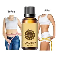 Ginger Essential Oil | Ginger Oil Fat Loss | Organics Herbal Fat Burner Fat loss fat go slimming weight loss body fitness oil Shape Up Slimming Oil For Stomach, Hips  Thigh (40ML) (PACK OF 5)-thumb3