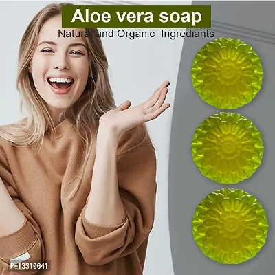 Herbal Aloe Vera Soap-100 Grams Each, Pack Of 3-thumb0