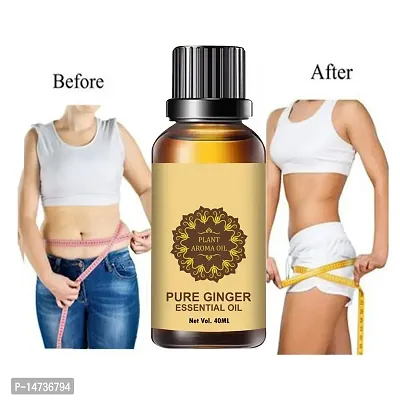 Ginger Essential Oil | Ginger Oil Fat Loss | Beauty Fat Burner Fat loss fat go slimming weight loss body fitness oil Shape Up Slimming Oil For Stomach, Hips  Thigh (40ML) (PACK OF 4)-thumb4