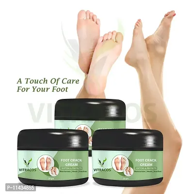 Foot Cream  For Cracked Heels And Dry Feet  Foot Care Cream For Men And Women  Foot Cream With Organic Shea Butter And Olive Oil  Moisturizing Foot Cream For Healthy Feet- Pack Of 3, 50 Grams each-thumb0